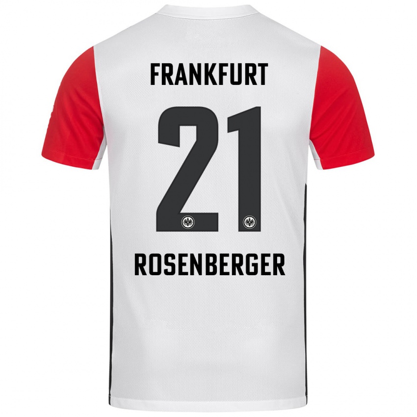 Bambino Maglia Robin Rosenberger #21 Bianco Rosso Kit Gara Home 2024/25 Maglietta