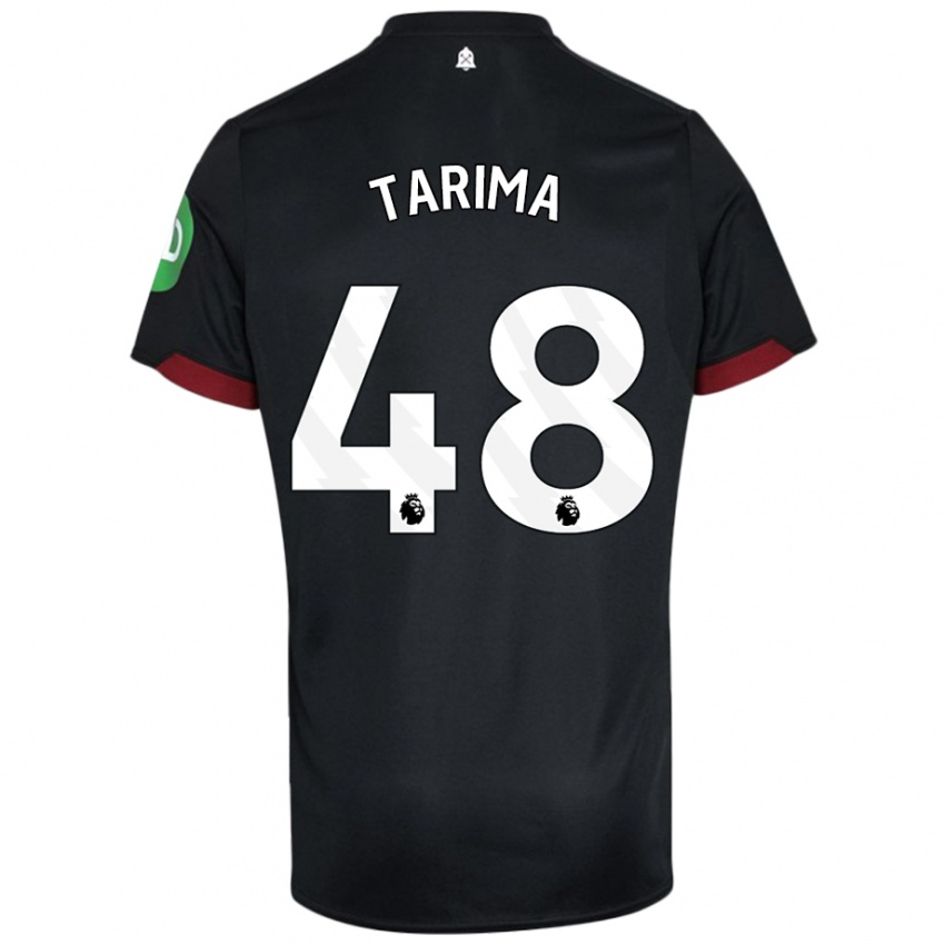 Bambino Maglia Sean Tarima #48 Nero Bianco Kit Gara Away 2024/25 Maglietta