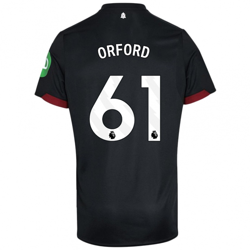 Bambino Maglia Lewis Orford #61 Nero Bianco Kit Gara Away 2024/25 Maglietta