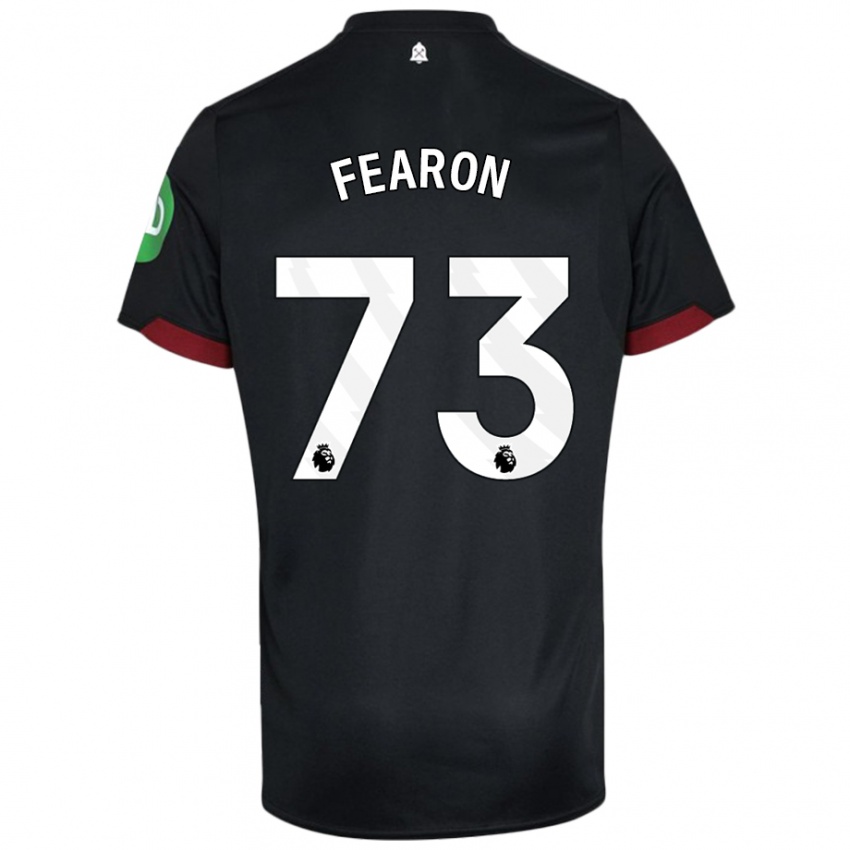 Bambino Maglia Preston Fearon #73 Nero Bianco Kit Gara Away 2024/25 Maglietta