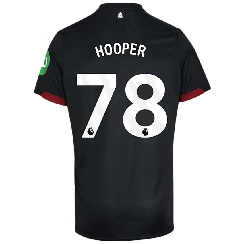 Bambino Maglia Finley Hooper #78 Nero Bianco Kit Gara Away 2024/25 Maglietta