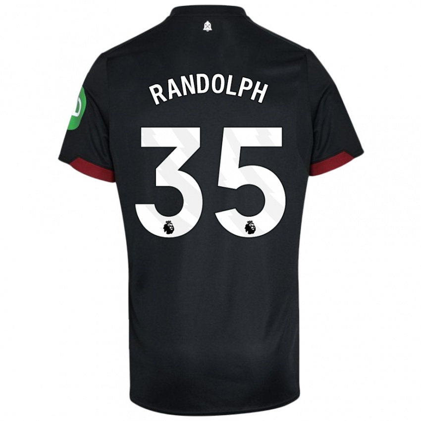 Bambino Maglia Darren Randolph #35 Nero Bianco Kit Gara Away 2024/25 Maglietta