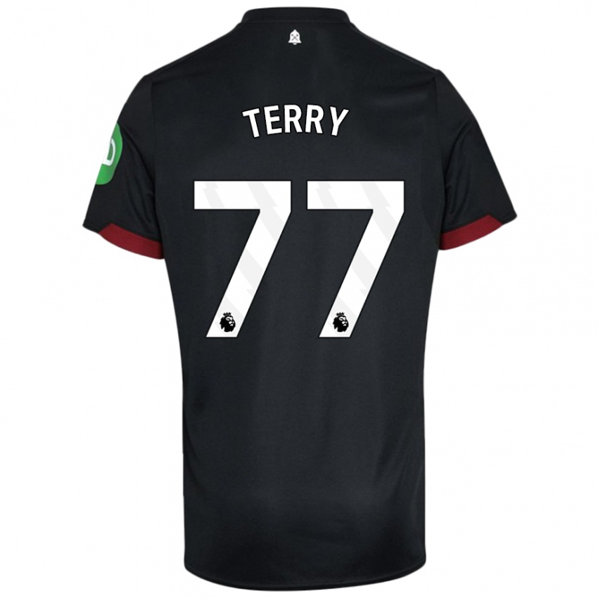 Bambino Maglia Mason Terry #77 Nero Bianco Kit Gara Away 2024/25 Maglietta