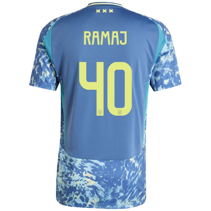 Bambino Maglia Diant Ramaj #40 Grigio Blu Giallo Kit Gara Away 2024/25 Maglietta