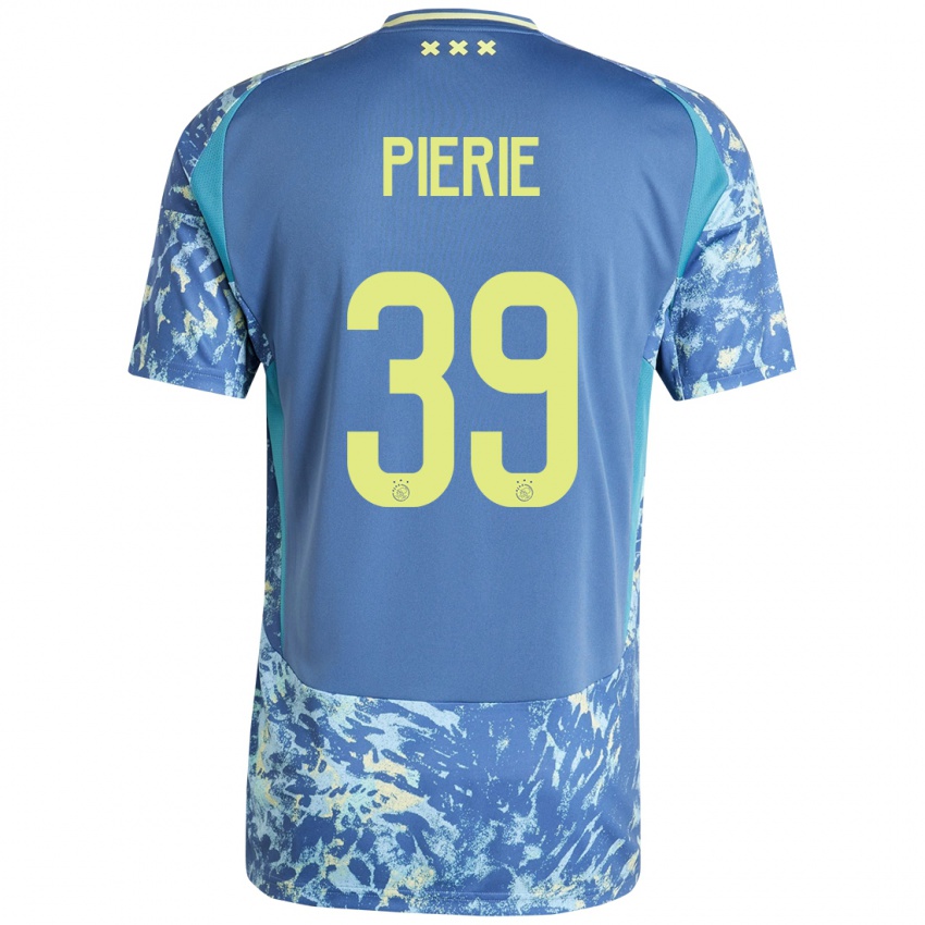 Bambino Maglia Kik Pierie #39 Grigio Blu Giallo Kit Gara Away 2024/25 Maglietta