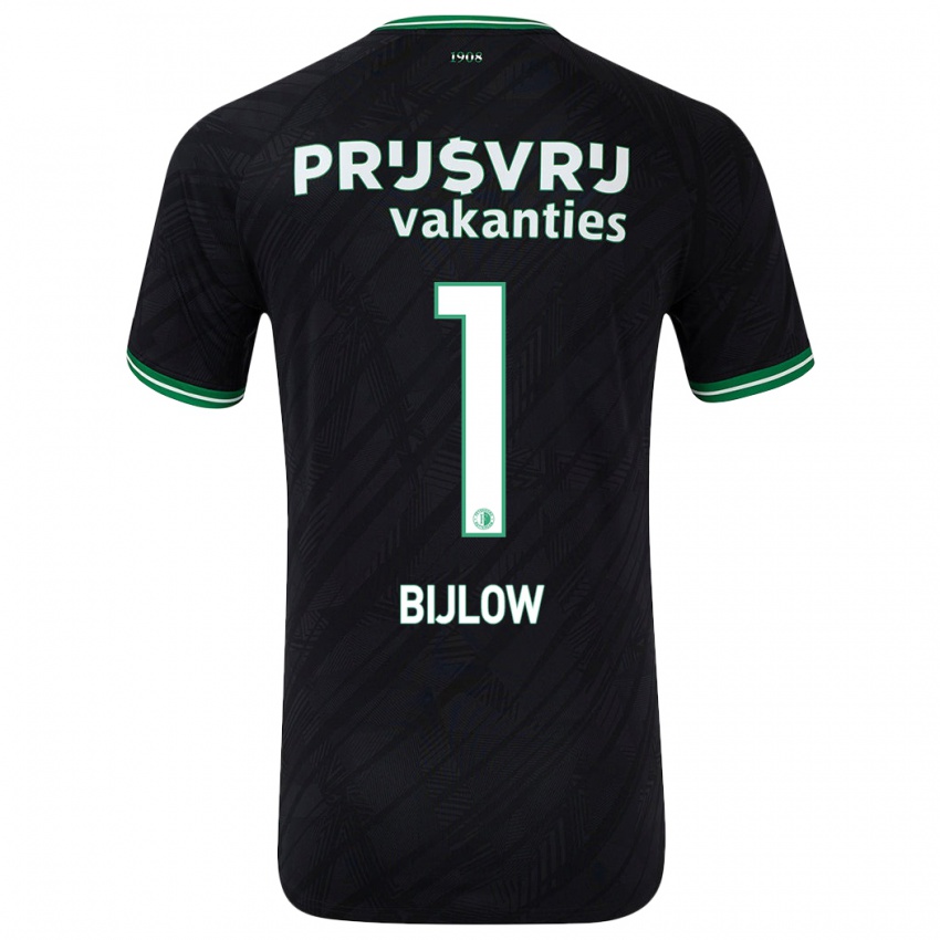 Bambino Maglia Justin Bijlow #1 Nero Verde Kit Gara Away 2024/25 Maglietta