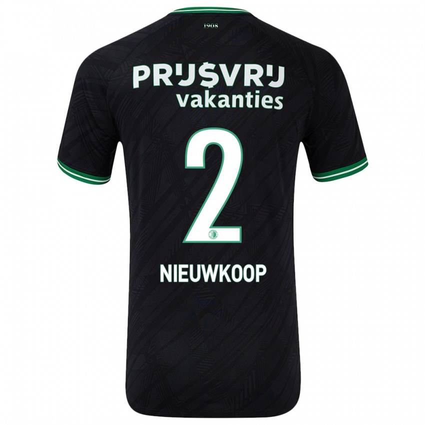 Bambino Maglia Bart Nieuwkoop #2 Nero Verde Kit Gara Away 2024/25 Maglietta