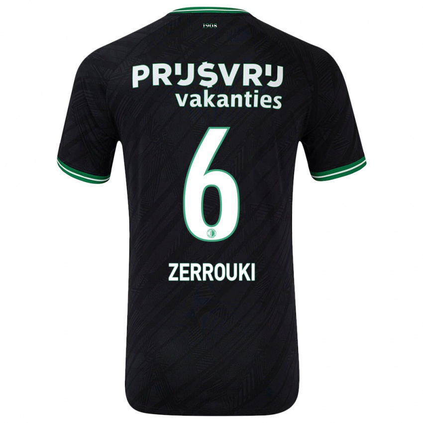 Bambino Maglia Ramiz Zerrouki #6 Nero Verde Kit Gara Away 2024/25 Maglietta