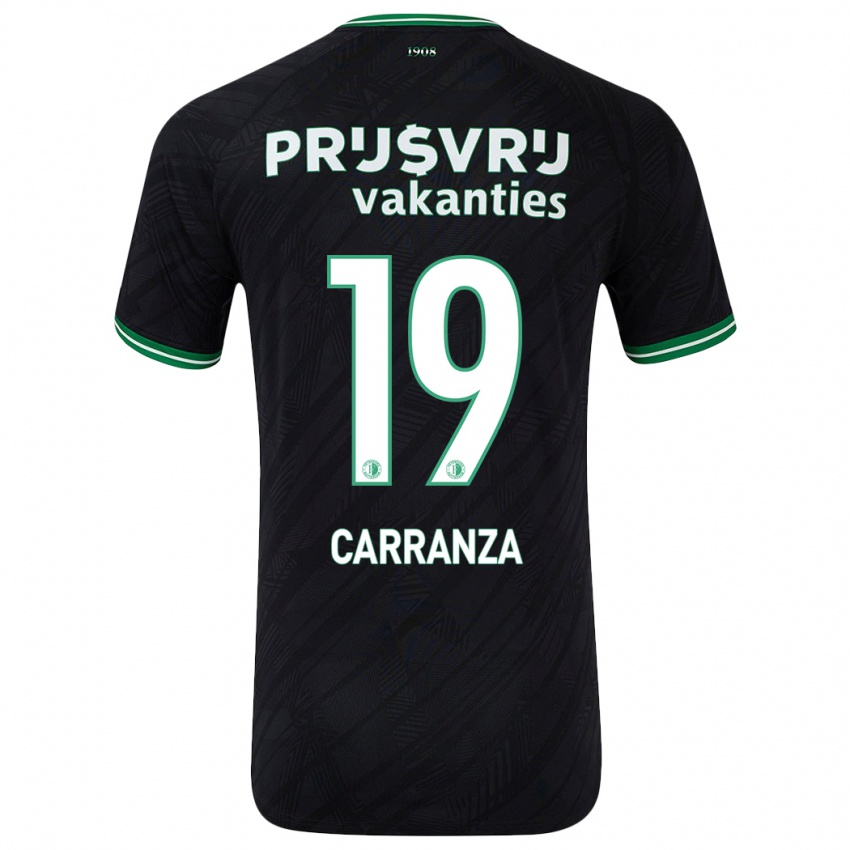 Bambino Maglia Julián Carranza #19 Nero Verde Kit Gara Away 2024/25 Maglietta