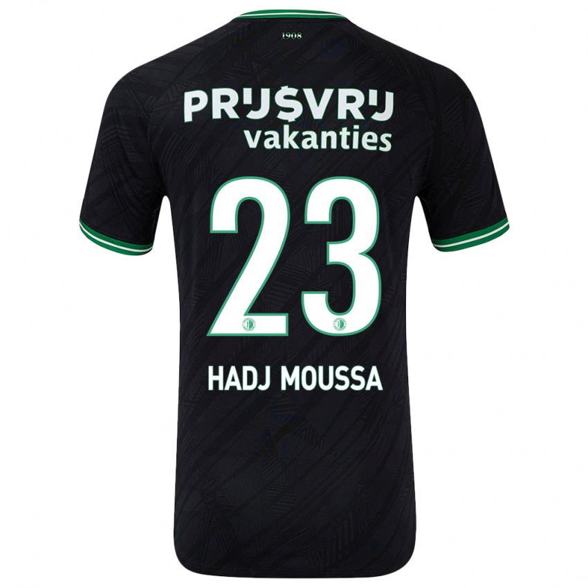 Bambino Maglia Anis Hadj Moussa #23 Nero Verde Kit Gara Away 2024/25 Maglietta