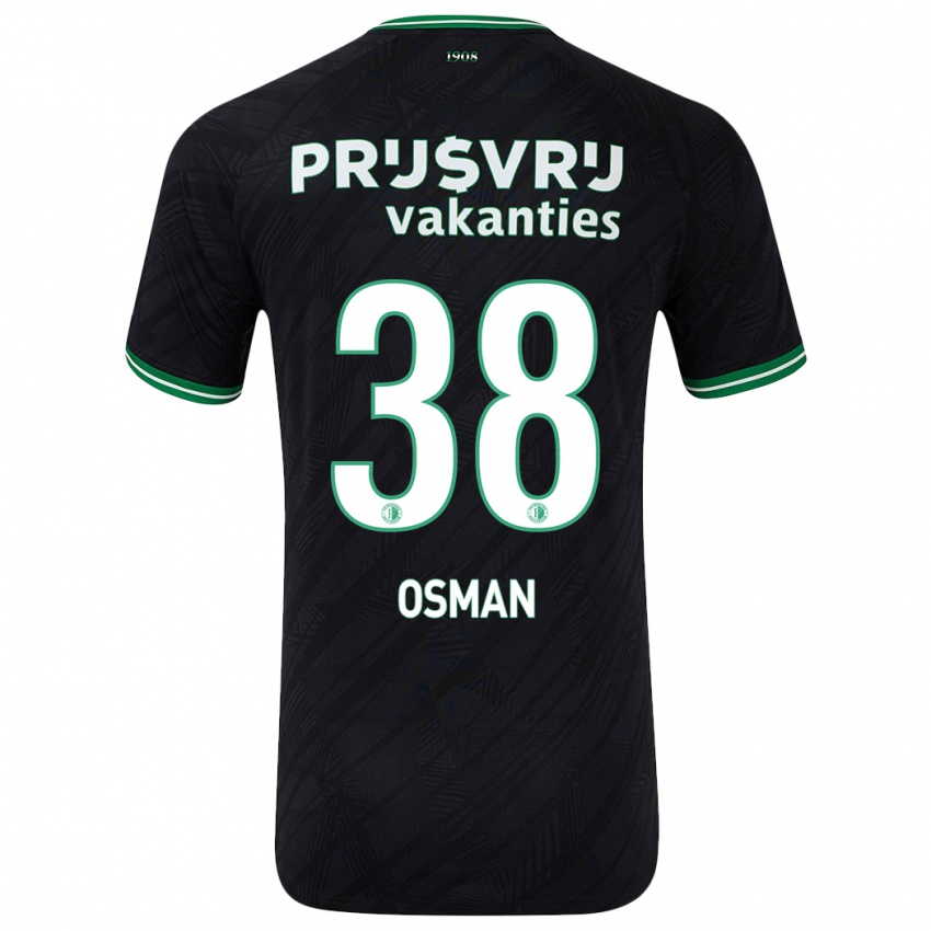 Bambino Maglia Ibrahim Osman #38 Nero Verde Kit Gara Away 2024/25 Maglietta