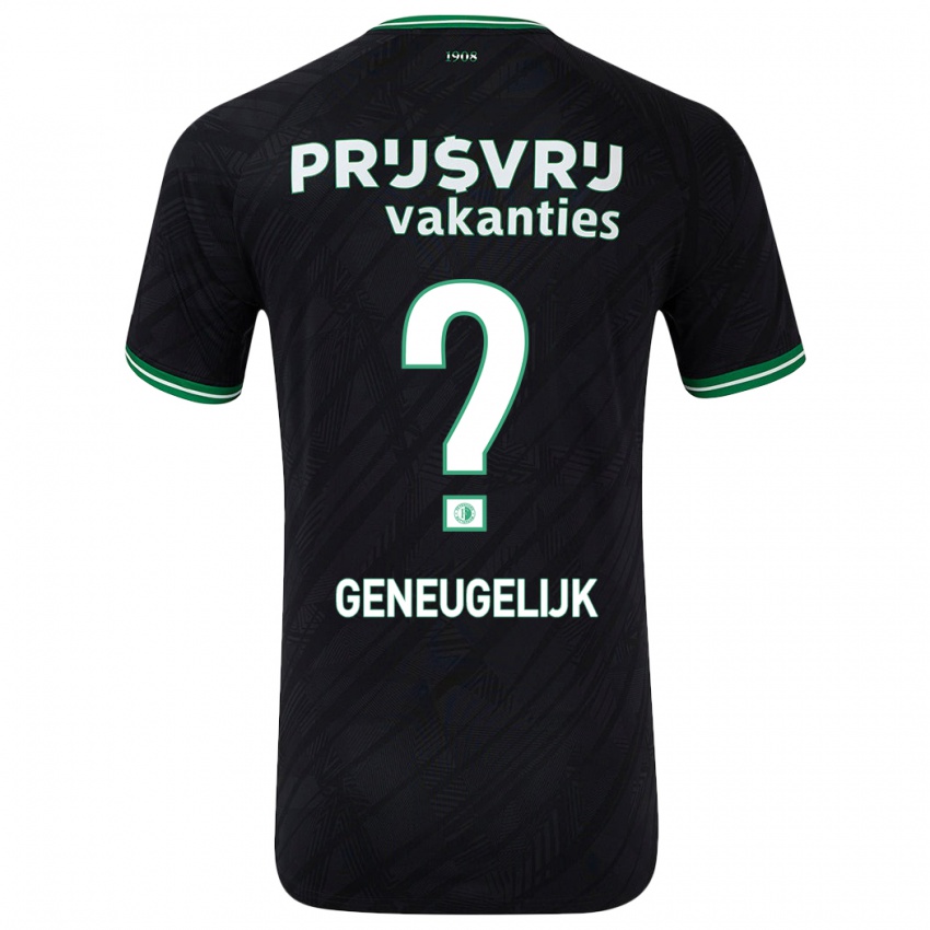 Bambino Maglia Ivar Geneugelijk #0 Nero Verde Kit Gara Away 2024/25 Maglietta