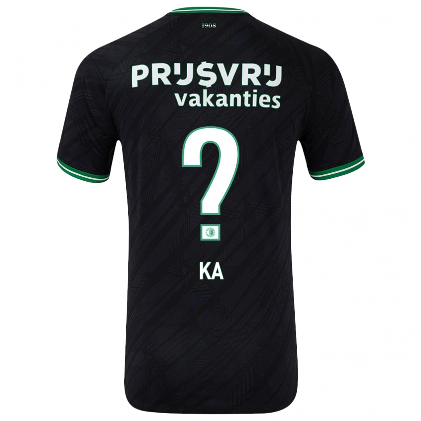 Bambino Maglia Ismail Ka #0 Nero Verde Kit Gara Away 2024/25 Maglietta