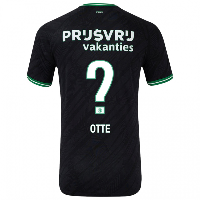 Bambino Maglia Björn Otte #0 Nero Verde Kit Gara Away 2024/25 Maglietta