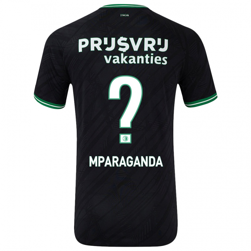 Bambino Maglia Matthew Mparaganda #0 Nero Verde Kit Gara Away 2024/25 Maglietta