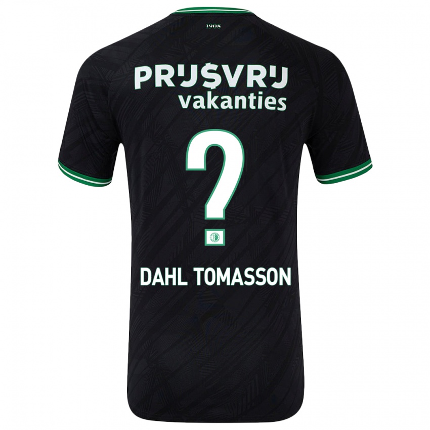 Bambino Maglia Luca Dahl Tomasson #0 Nero Verde Kit Gara Away 2024/25 Maglietta