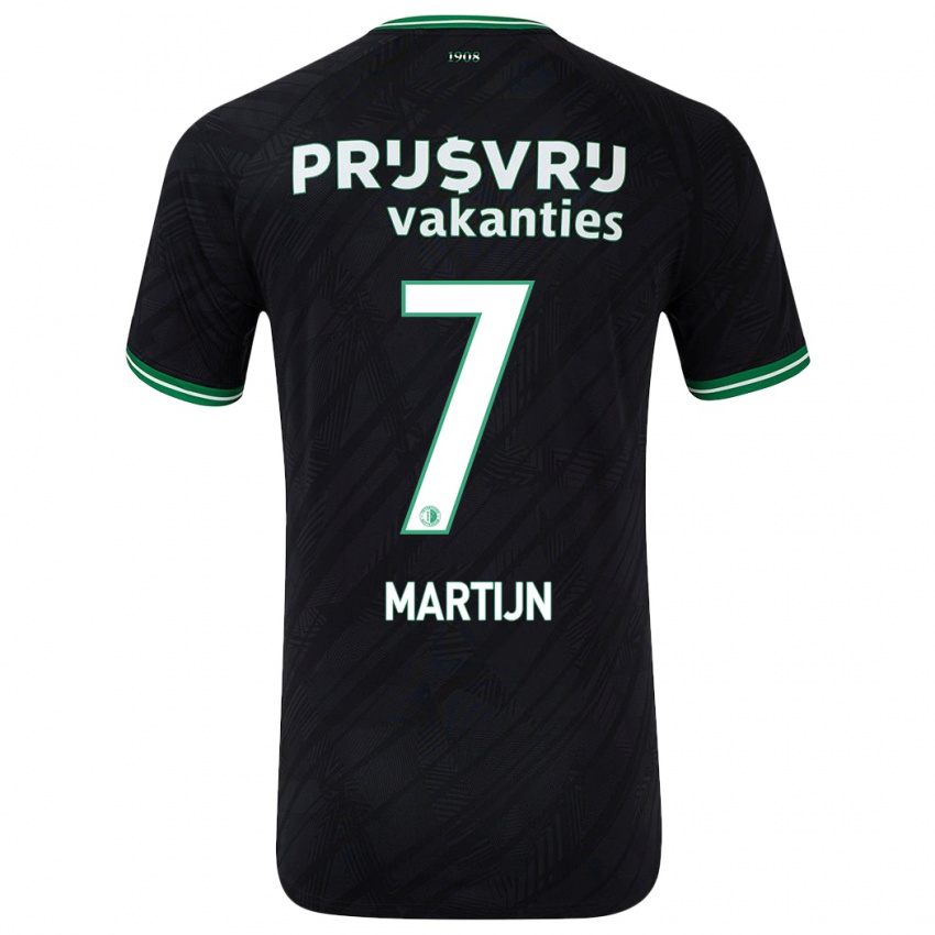 Bambino Maglia Rowendley Martijn #7 Nero Verde Kit Gara Away 2024/25 Maglietta