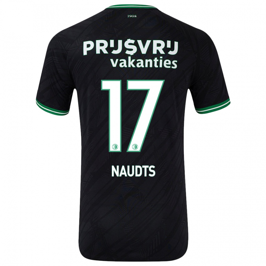 Bambino Maglia Jamir Naudts #17 Nero Verde Kit Gara Away 2024/25 Maglietta