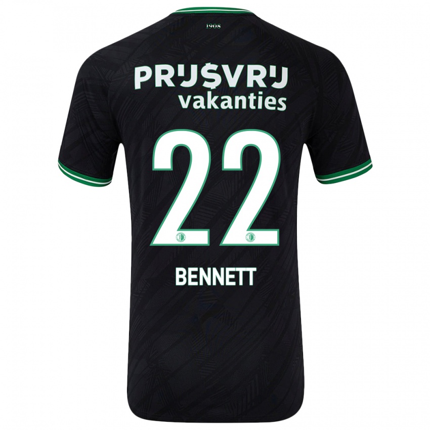 Bambino Maglia Walter Bennett #22 Nero Verde Kit Gara Away 2024/25 Maglietta