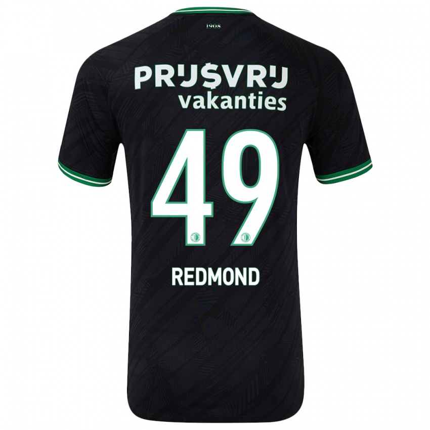 Bambino Maglia Zepiqueno Redmond #49 Nero Verde Kit Gara Away 2024/25 Maglietta