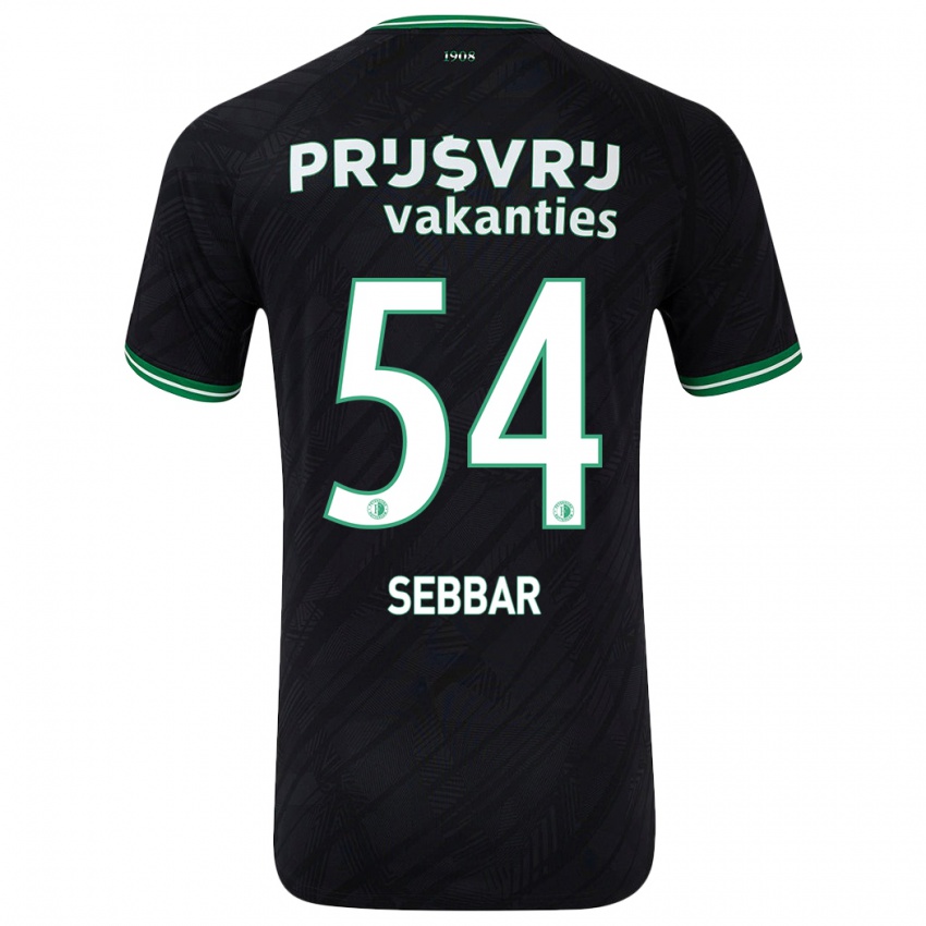 Bambino Maglia Marouane Sebbar #54 Nero Verde Kit Gara Away 2024/25 Maglietta