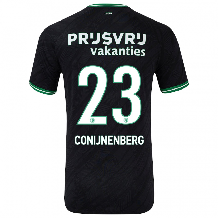 Bambino Maglia Jada Conijnenberg #23 Nero Verde Kit Gara Away 2024/25 Maglietta