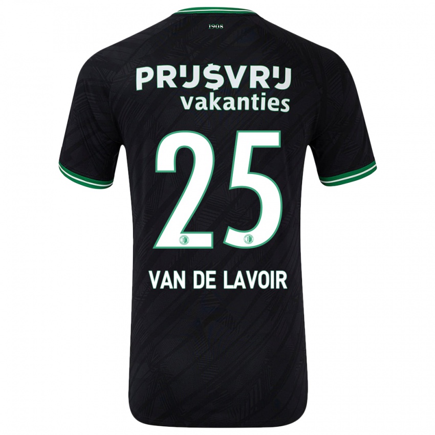 Bambino Maglia Romeé Van De Lavoir #25 Nero Verde Kit Gara Away 2024/25 Maglietta