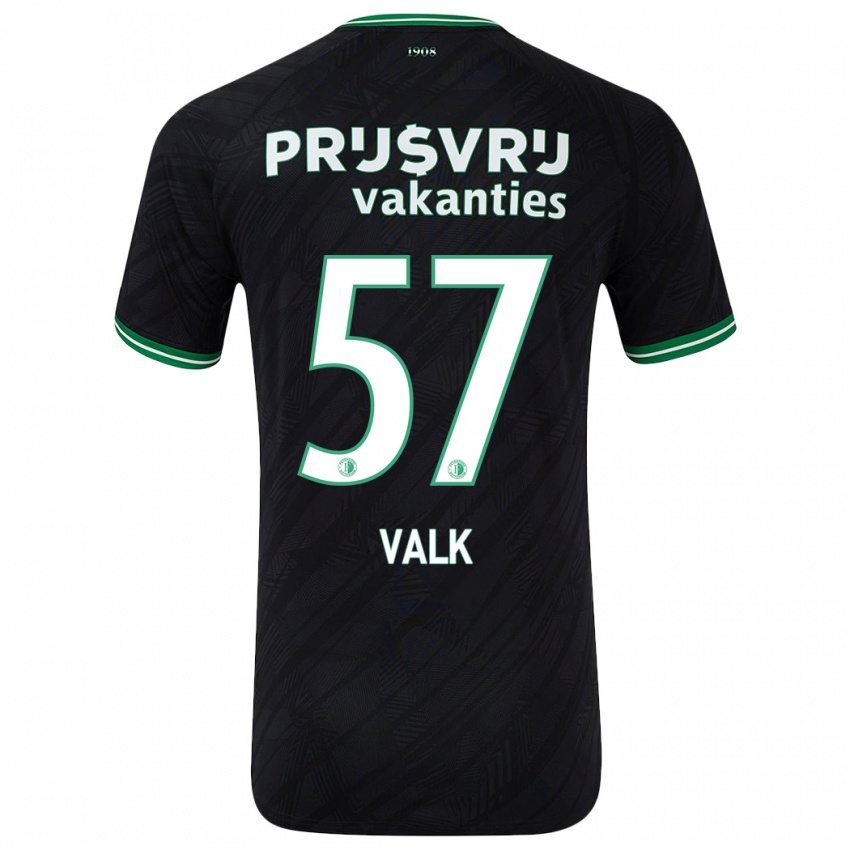 Bambino Maglia Sem Valk #57 Nero Verde Kit Gara Away 2024/25 Maglietta