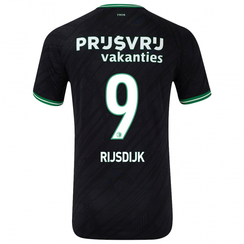 Bambino Maglia Pia Rijsdijk #9 Nero Verde Kit Gara Away 2024/25 Maglietta