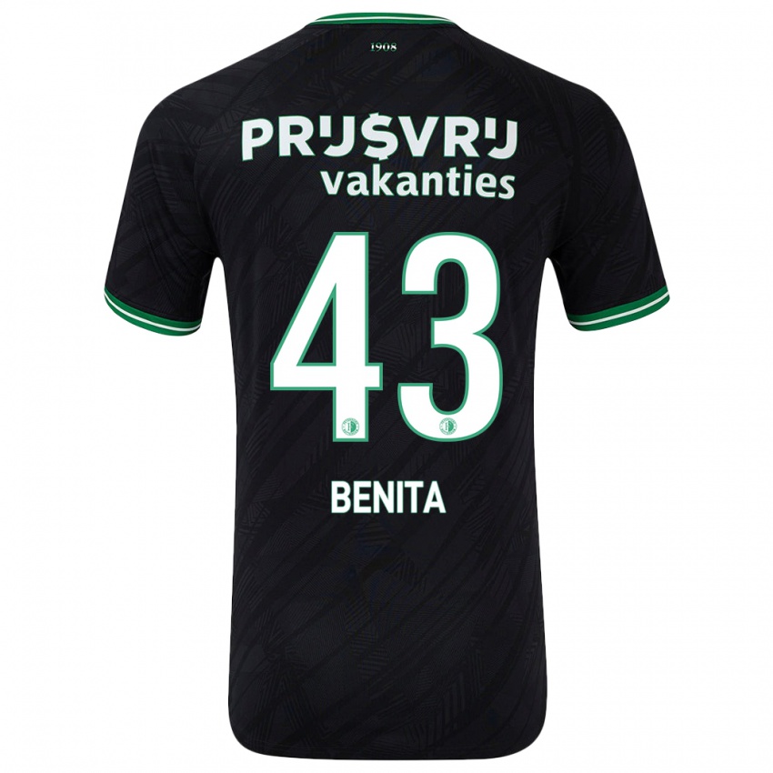 Bambino Maglia Mimeirhel Benita #43 Nero Verde Kit Gara Away 2024/25 Maglietta