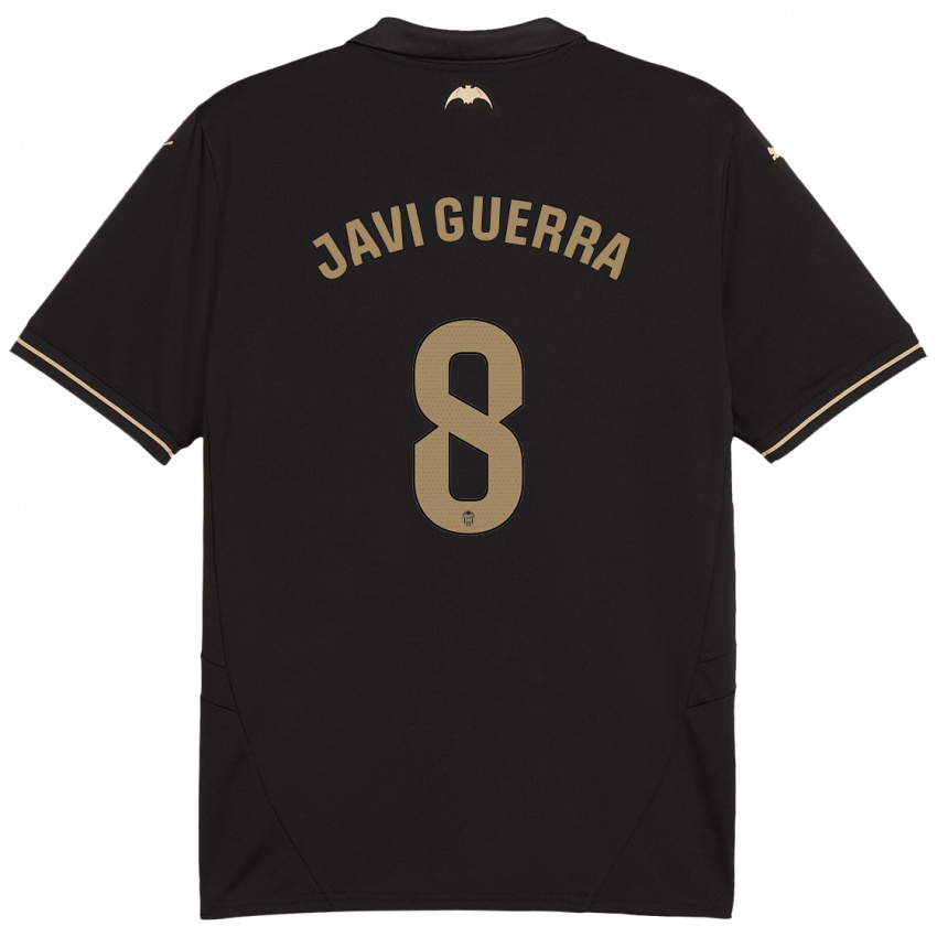 Bambino Maglia Javi Guerra #8 Nero Kit Gara Away 2024/25 Maglietta