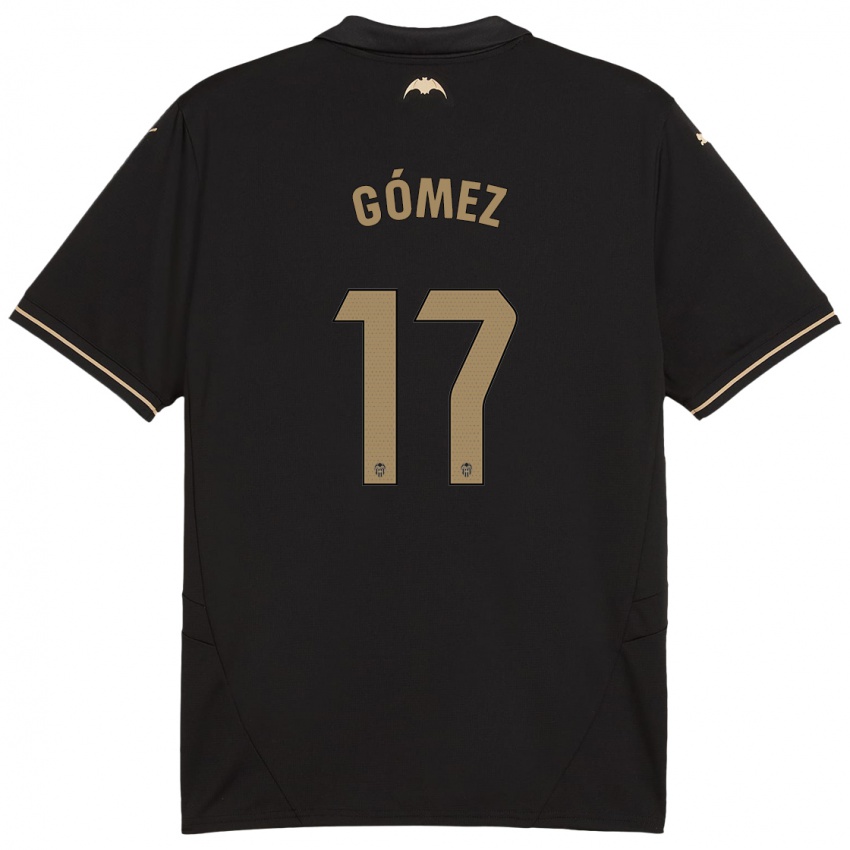 Bambino Maglia Dani Gómez #17 Nero Kit Gara Away 2024/25 Maglietta