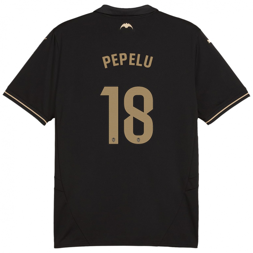 Bambino Maglia Pepelu #18 Nero Kit Gara Away 2024/25 Maglietta