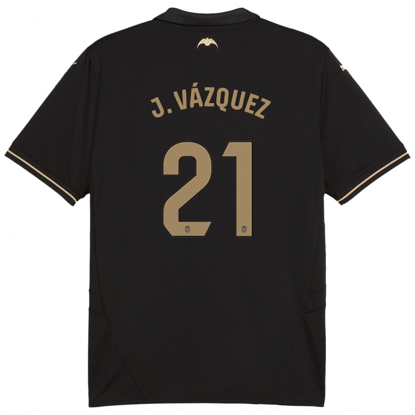 Bambino Maglia Jesús Vázquez #21 Nero Kit Gara Away 2024/25 Maglietta