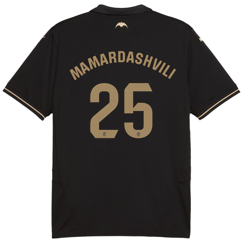 Bambino Maglia Giorgi Mamardashvili #25 Nero Kit Gara Away 2024/25 Maglietta