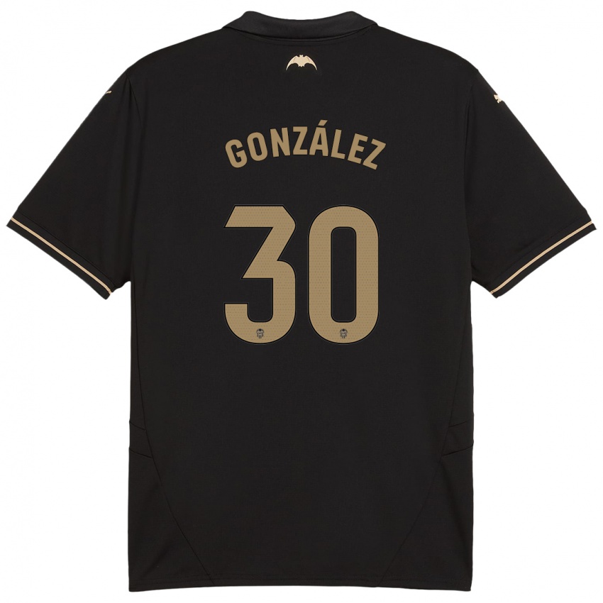 Bambino Maglia Hugo González #30 Nero Kit Gara Away 2024/25 Maglietta