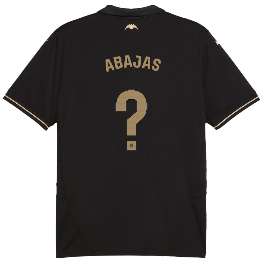 Bambino Maglia Rodrigo Abajas #0 Nero Kit Gara Away 2024/25 Maglietta