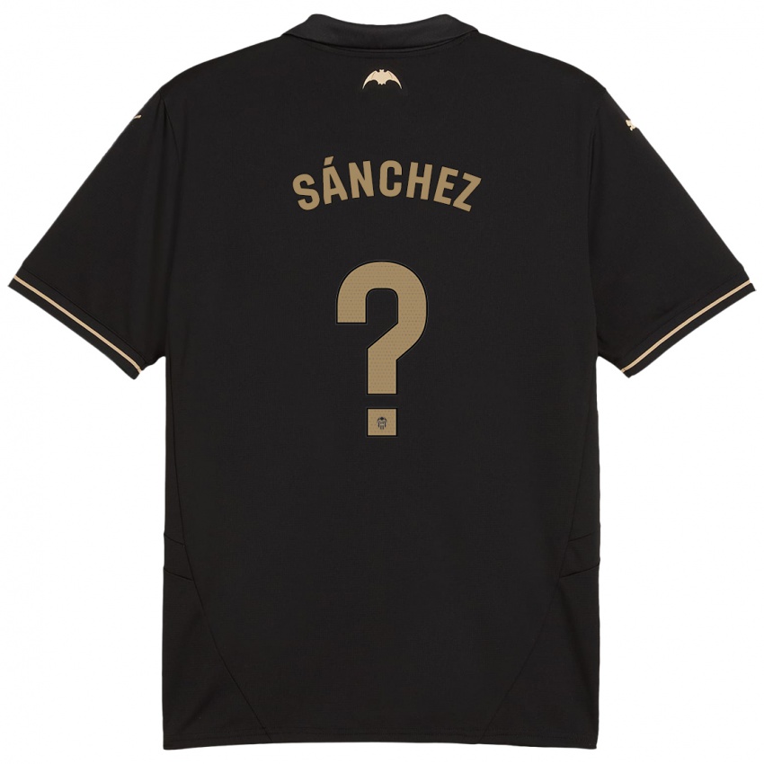 Bambino Maglia Dani Sánchez #0 Nero Kit Gara Away 2024/25 Maglietta