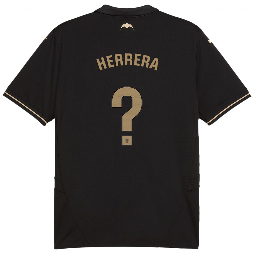 Bambino Maglia Iker Herrera #0 Nero Kit Gara Away 2024/25 Maglietta