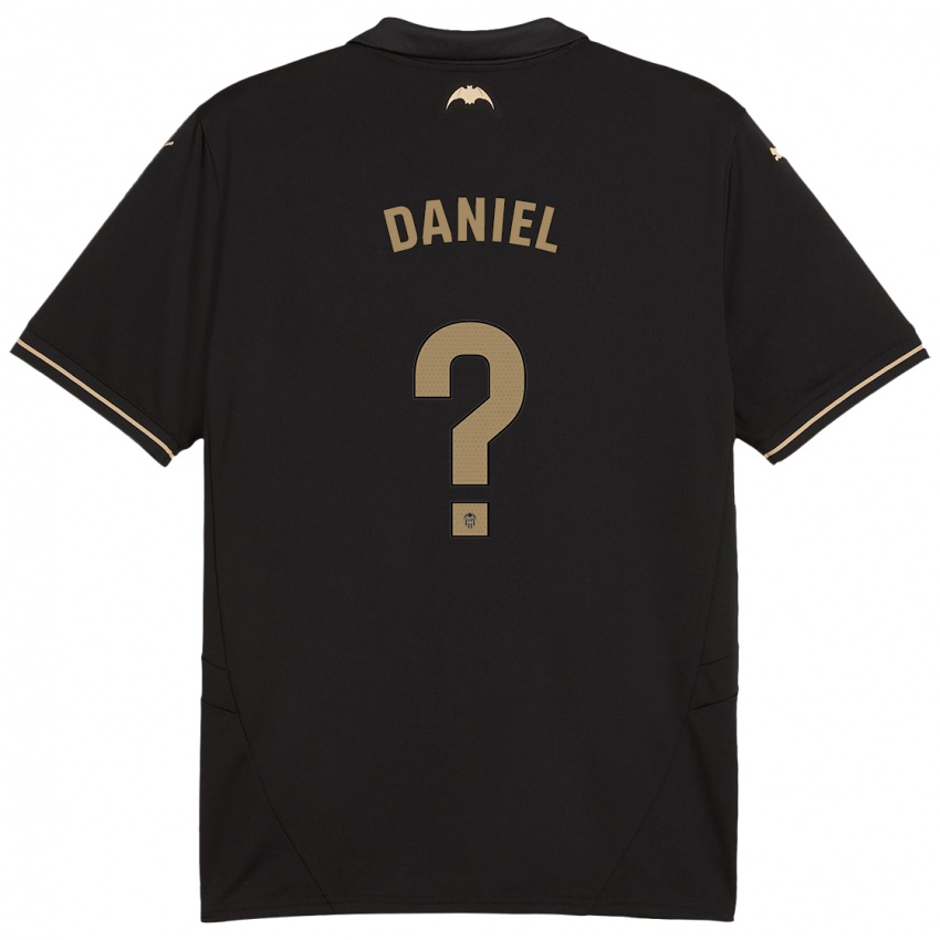 Bambino Maglia Daniel Jiménez #0 Nero Kit Gara Away 2024/25 Maglietta