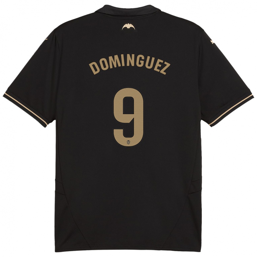 Bambino Maglia Mario Dominguez #9 Nero Kit Gara Away 2024/25 Maglietta