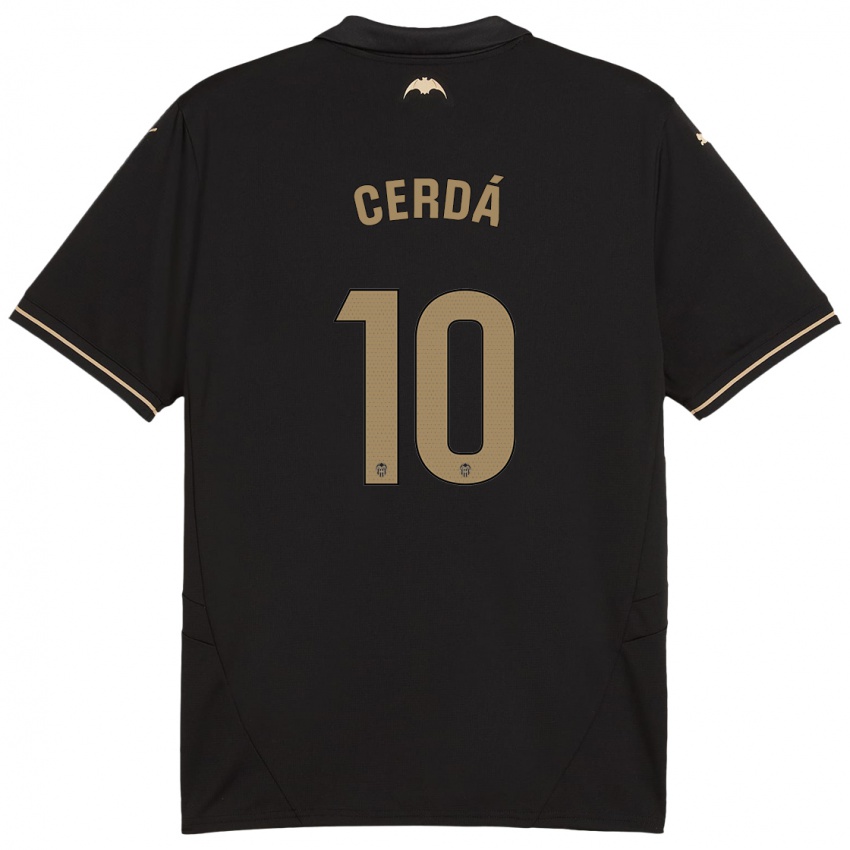 Bambino Maglia Alex Cerdá #10 Nero Kit Gara Away 2024/25 Maglietta