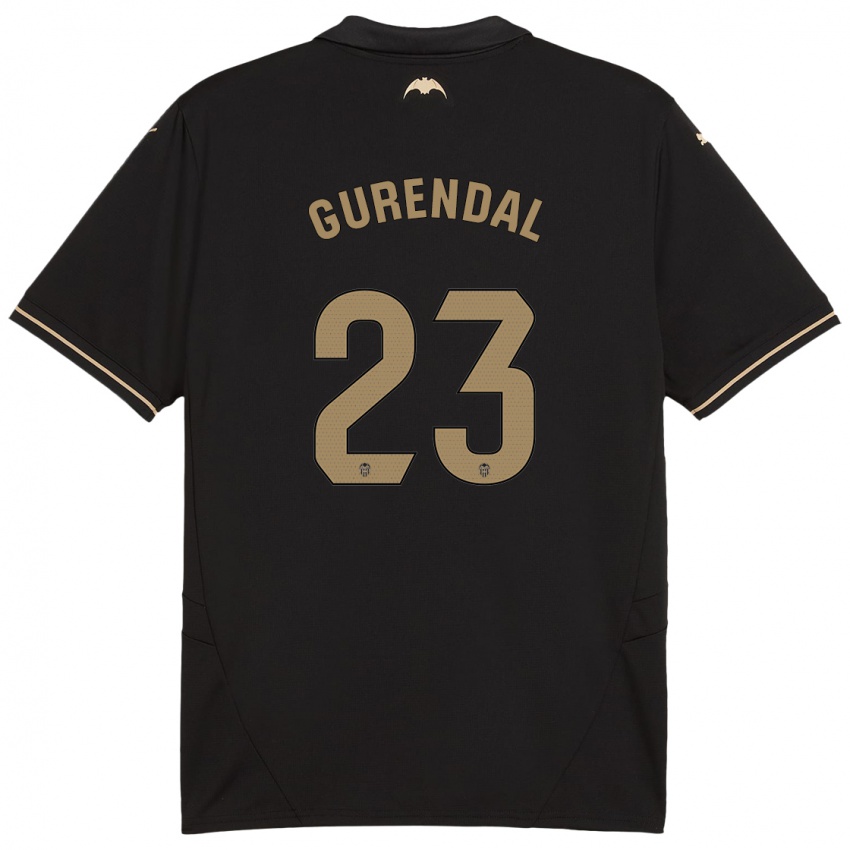 Bambino Maglia Alexander Gurendal #23 Nero Kit Gara Away 2024/25 Maglietta