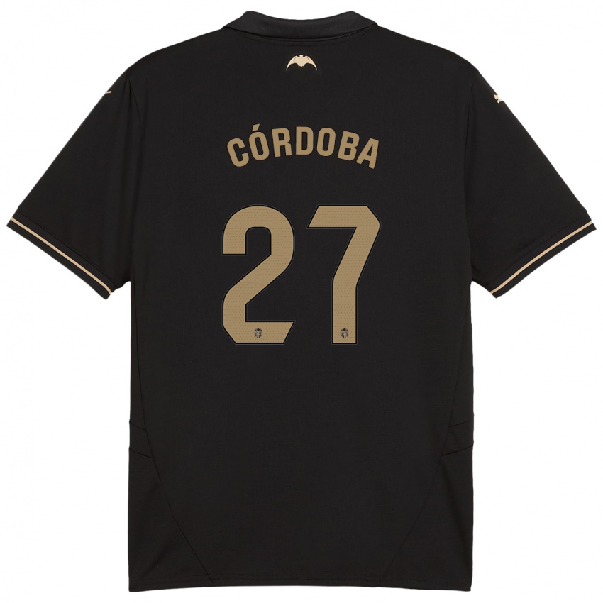 Bambino Maglia Iker Córdoba #27 Nero Kit Gara Away 2024/25 Maglietta