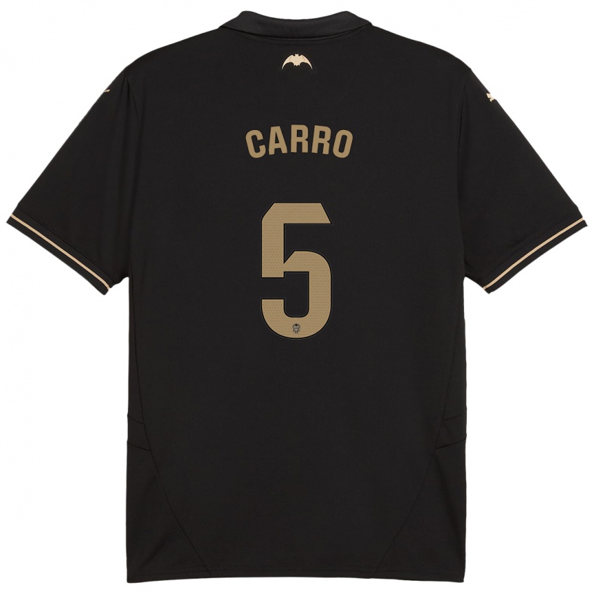 Bambino Maglia Marta Carro #5 Nero Kit Gara Away 2024/25 Maglietta