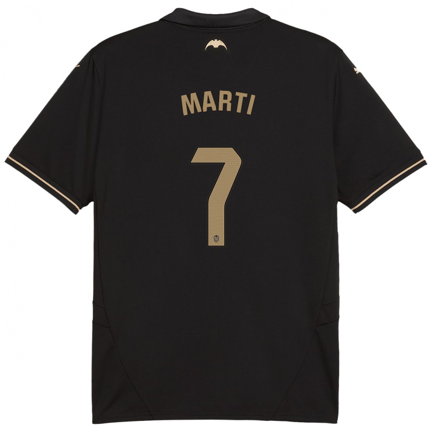 Bambino Maglia Marina Martí #7 Nero Kit Gara Away 2024/25 Maglietta