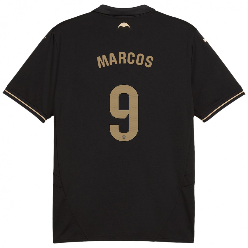 Bambino Maglia Ana Marcos #9 Nero Kit Gara Away 2024/25 Maglietta