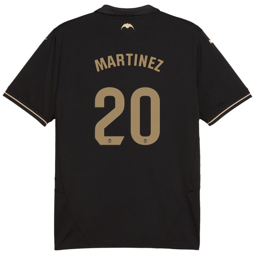 Bambino Maglia Asun Martínez #20 Nero Kit Gara Away 2024/25 Maglietta