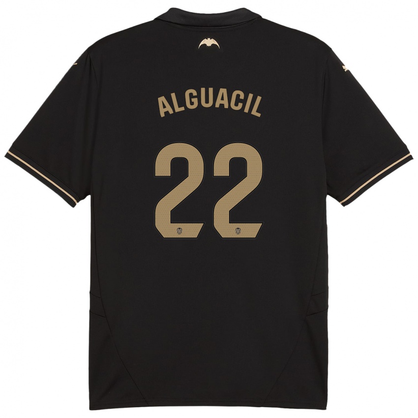 Bambino Maglia Ainhoa Alguacil #22 Nero Kit Gara Away 2024/25 Maglietta