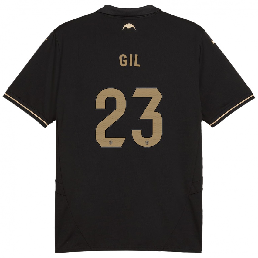 Bambino Maglia Elena Gil #23 Nero Kit Gara Away 2024/25 Maglietta